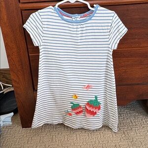 Baby Boden girl 2-3 years stripe strawberry dress